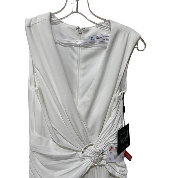 Ieena for Mac Duggal Crystal Buckle Side Knot Jersey Gown Size 2 - Picture 10 of 14